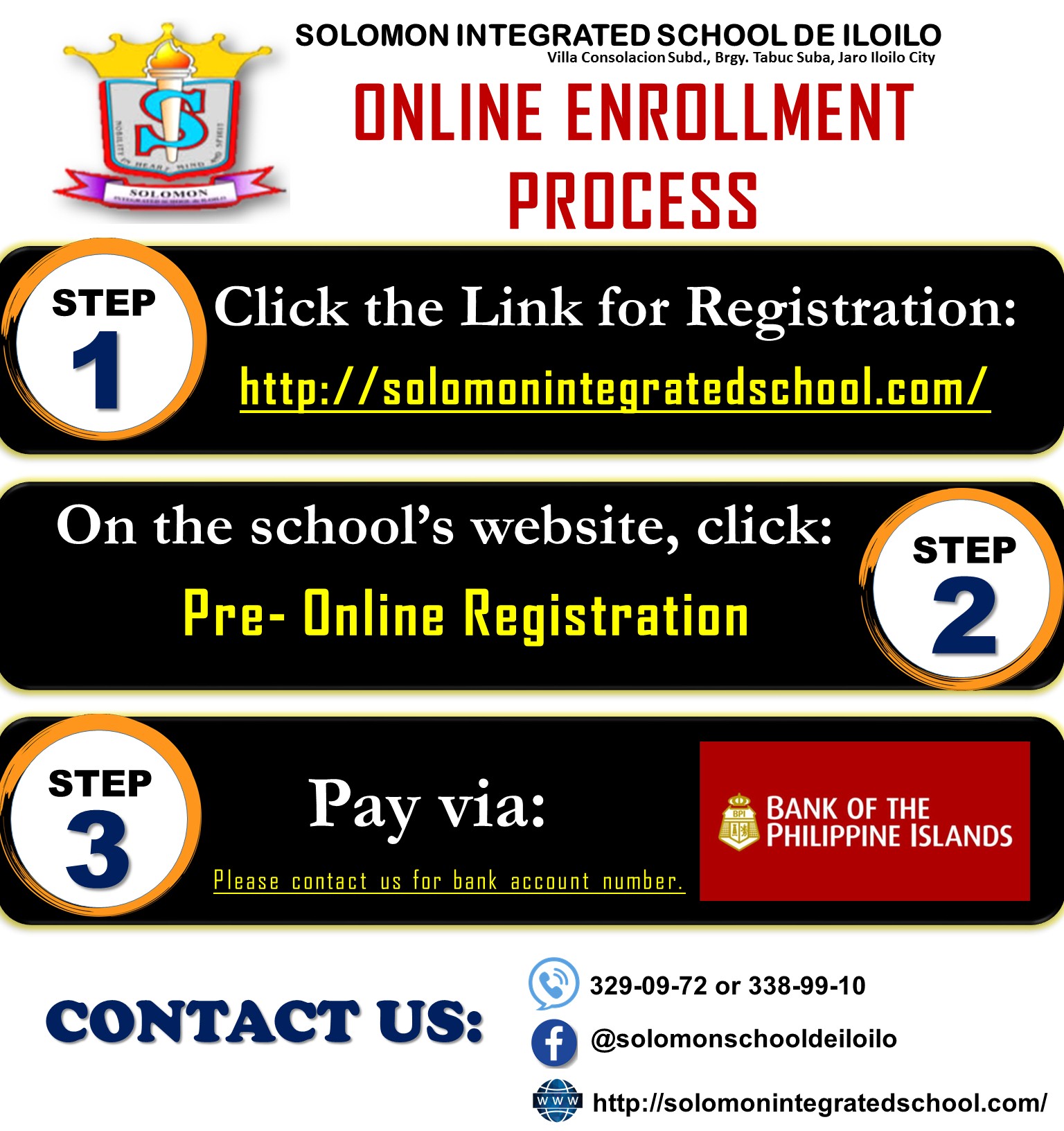 Two ways to choose from. Enroll your child now! 
#sisdei
#wheretruewisdombegins